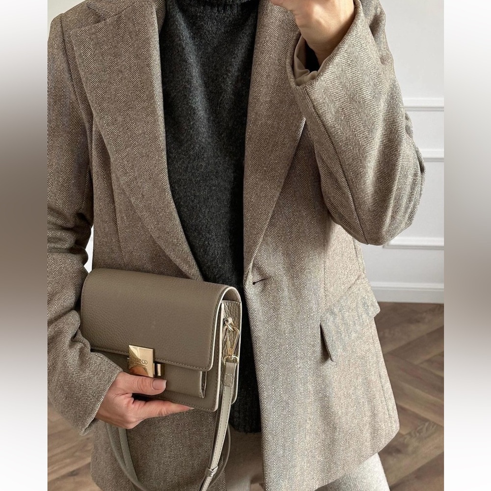 Zara Herringbone Wool Blazer - Picture 12 of 16